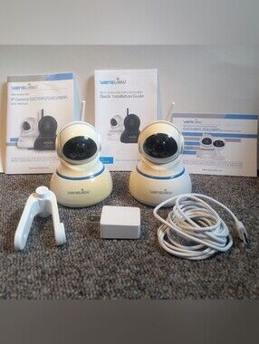 Wansview Home Security IP Camera (Lot of 2) - 1080P Wi‑Fi Indoor Cameras. 2g